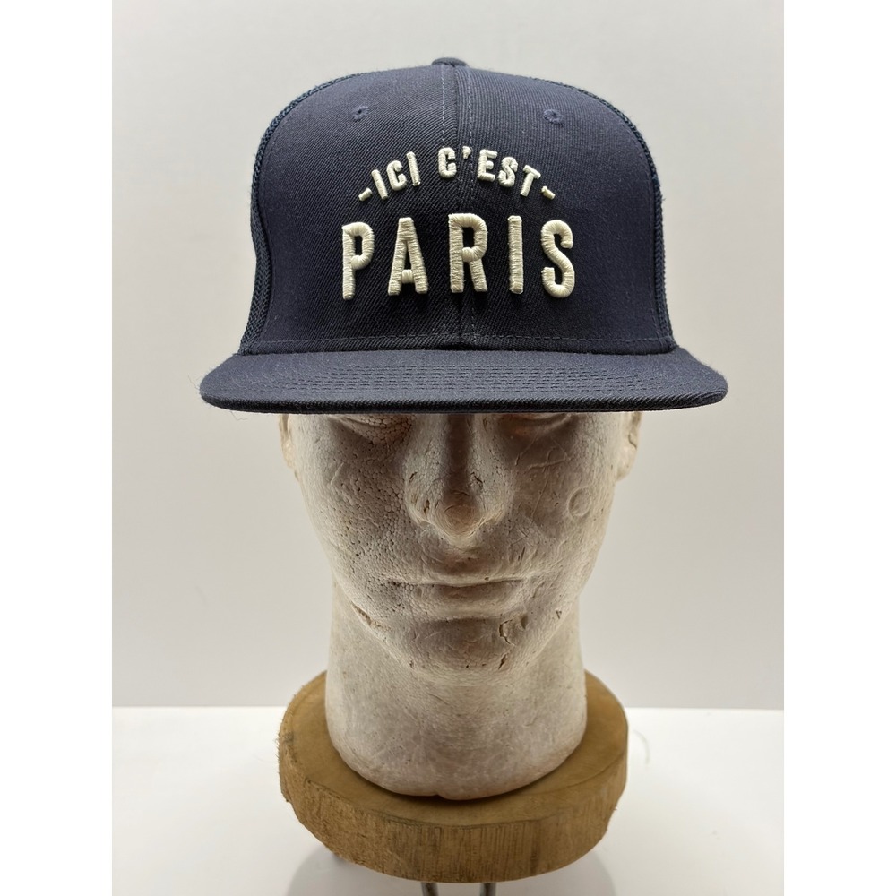 Paris Saint-Germain PSG Ici Cest Paris Navy Blue Mesh Trucker Snapback Hat